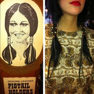 Leather pigtail holders